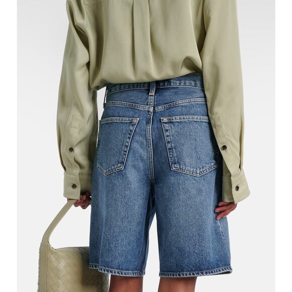 NEW AGOLDE Risha Low-rise Denim Bermuda Shorts in Alter Button Fly - Size 34 - Picture 3 of 9